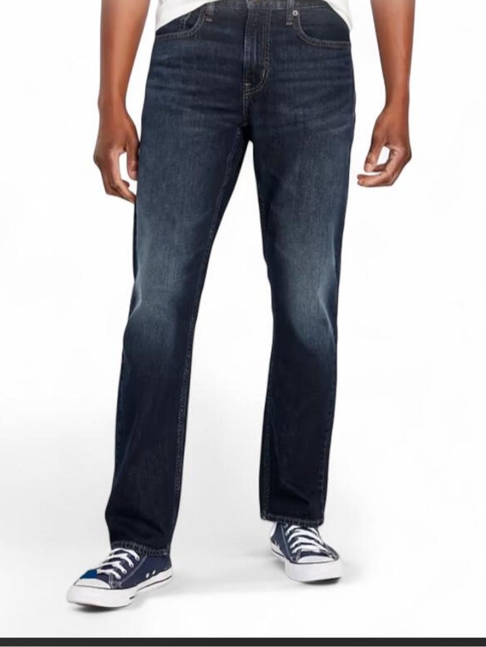Old Navy Men's Straight Jeans in Dark Blue Wash